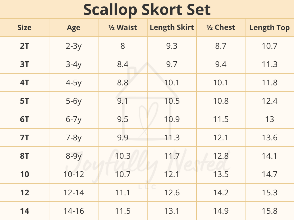 Scallop Skort Set - Preorder