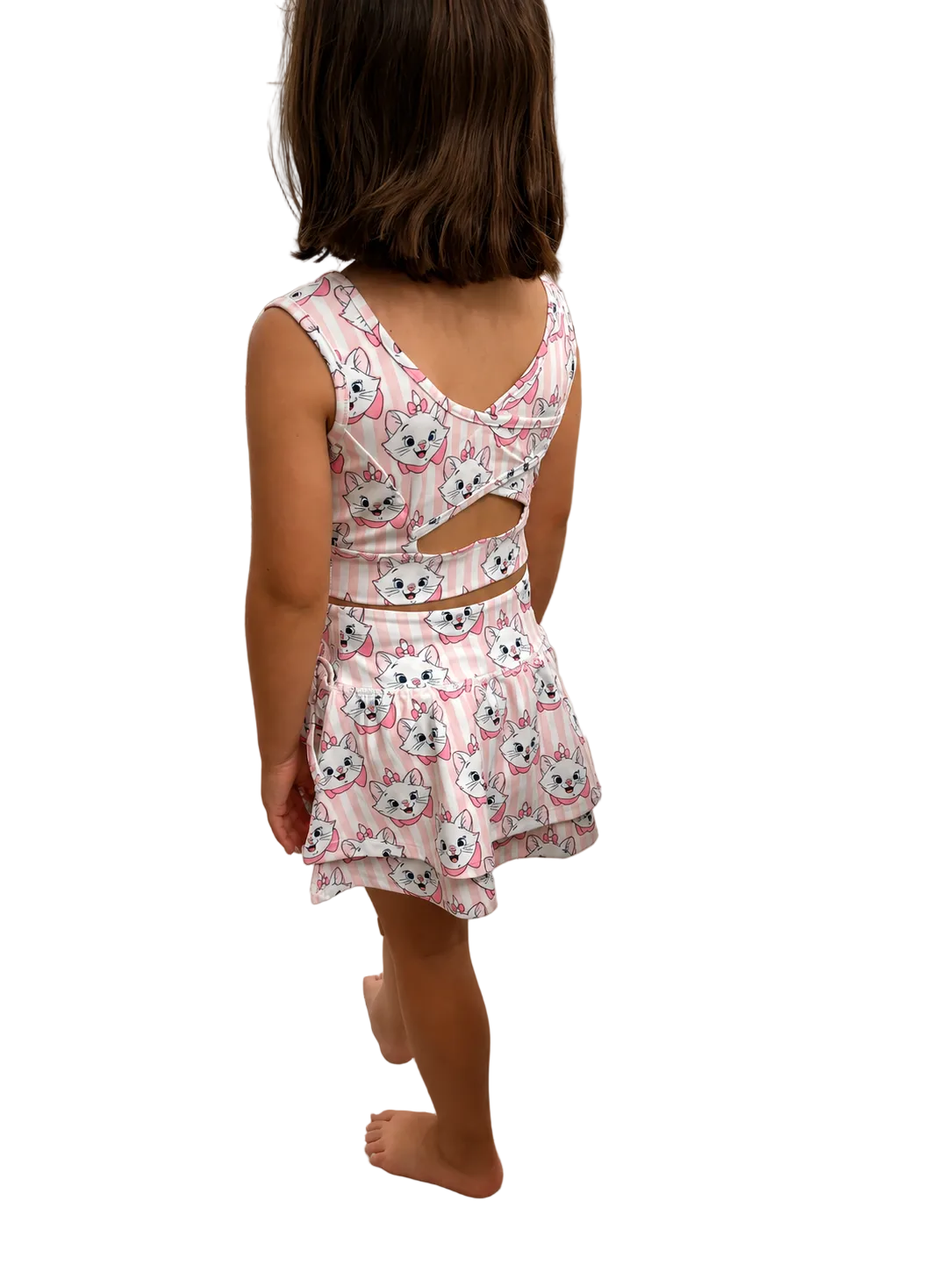 Layered Skort Set with Side Bow - Preorder