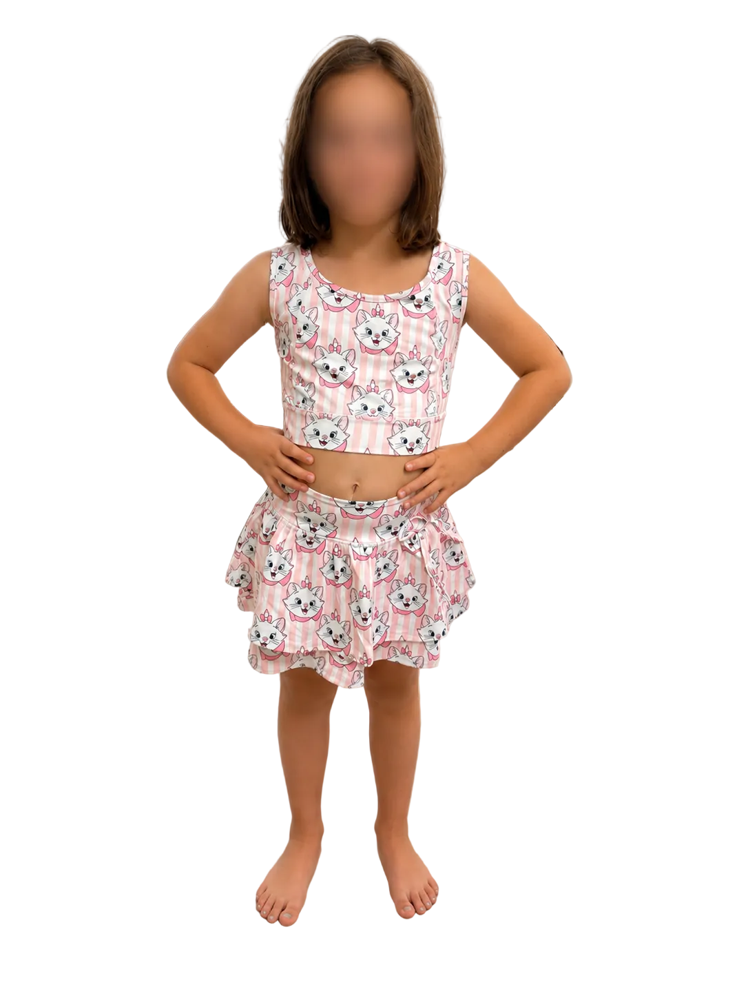 Layered Skort Set with Side Bow - Preorder