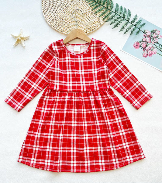 Red Plaid Dress